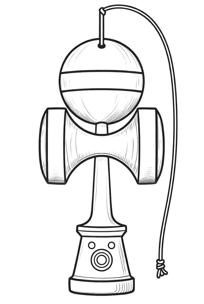 無料で印刷可能 けん玉 描く ぬりえ