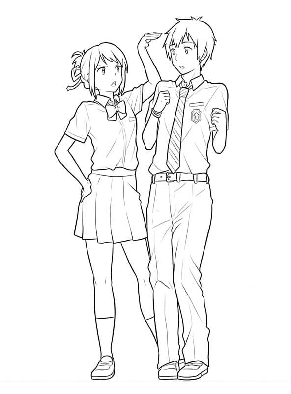 無料で印刷可能 君の名は。描く ぬりえ