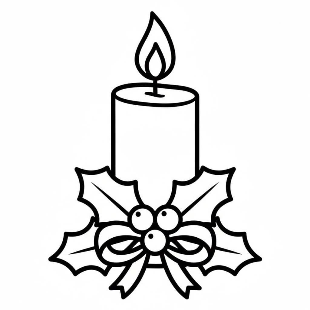 無料で印刷可能 クリスマスキャンドル 描く ぬりえ