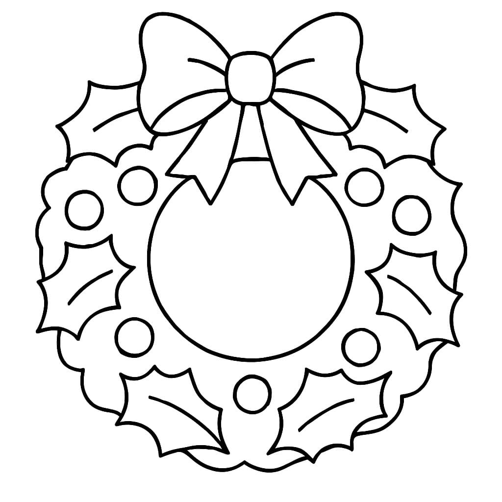 無料で印刷可能 クリスマスリース 描く ぬりえ
