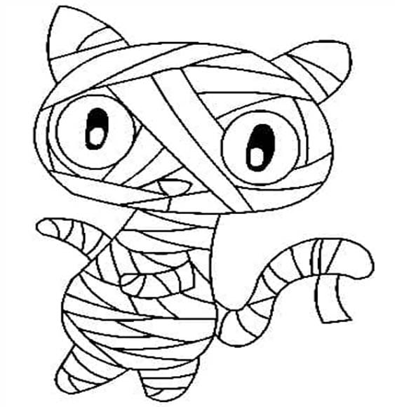 無料で印刷可能 ミイラ ぬりえ