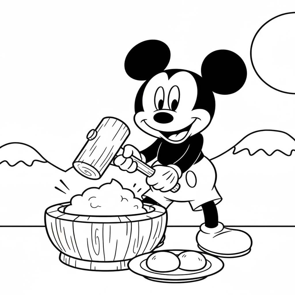 無料で印刷可能 餅 描く ぬりえ