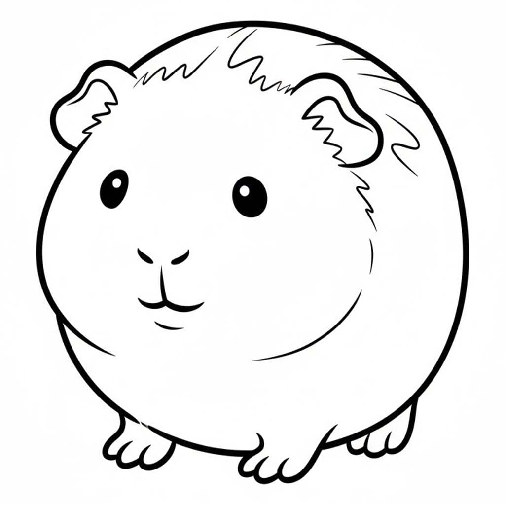 無料で印刷可能 モルモット ぬりえ