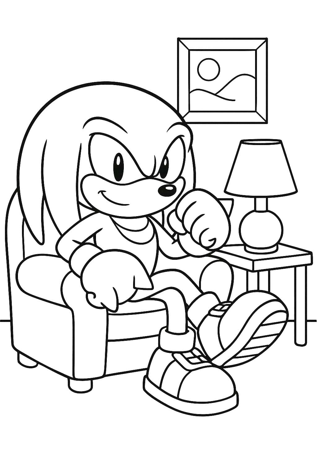 無料で印刷可能 ナックルズ ぬりえ