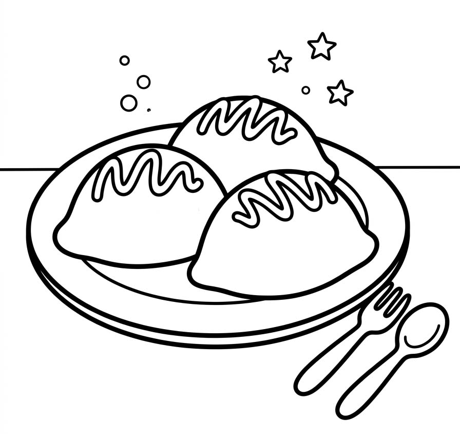無料で印刷可能 オムライス 描く ぬりえ