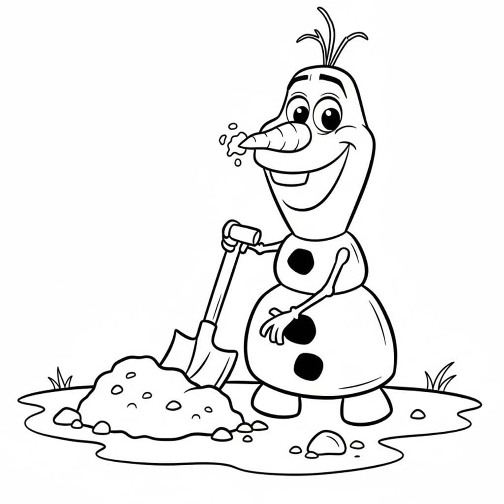 無料で印刷可能 オラフ ぬりえ