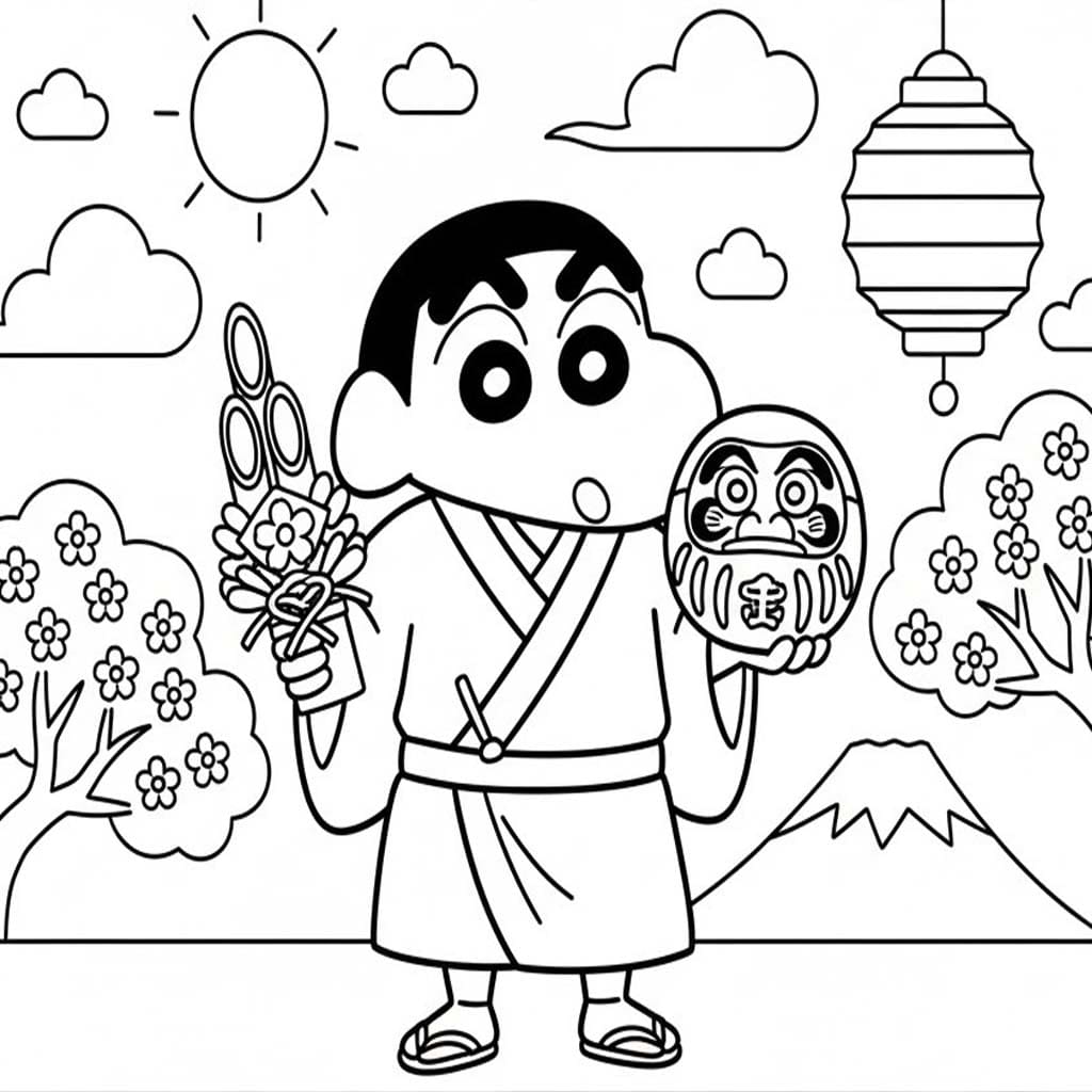 無料で印刷可能 お正月の ぬりえ