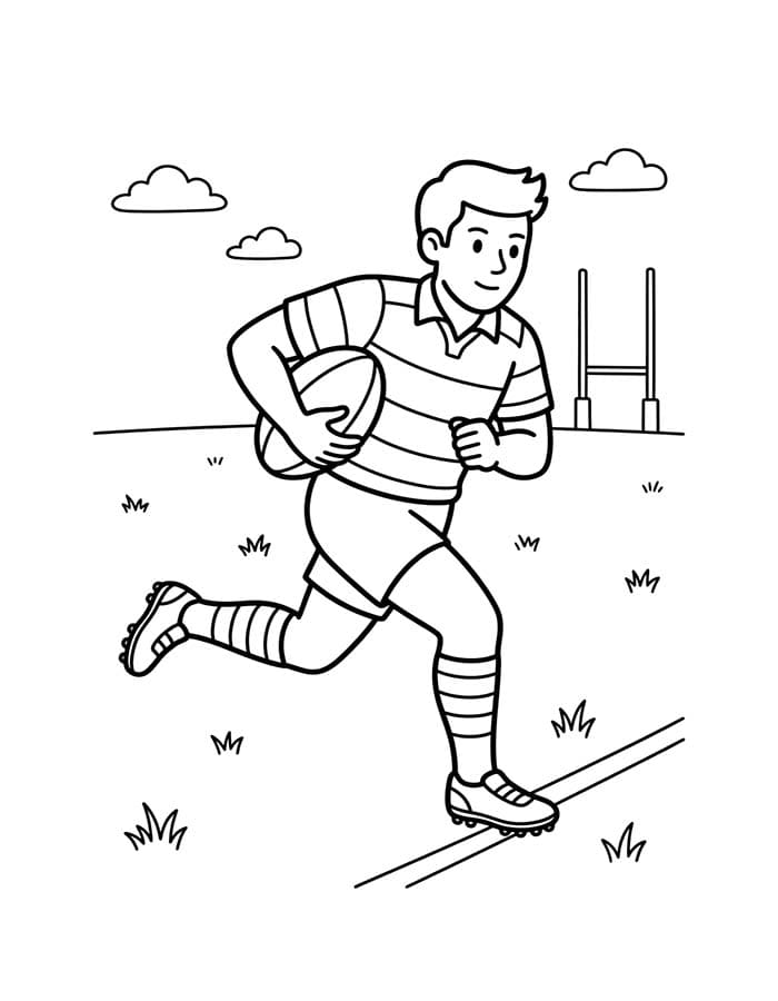 無料で印刷可能 ラグビー 描く ぬりえ