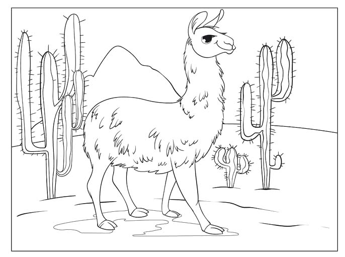 無料で印刷可能 ラマ ぬりえ
