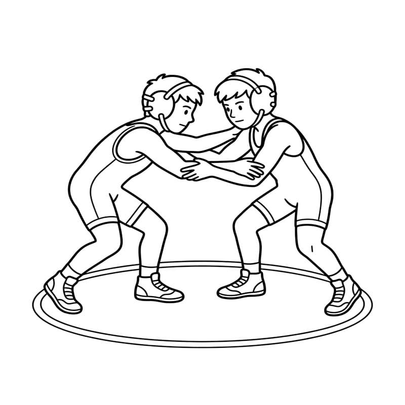 無料で印刷可能 レスリング 描く ぬりえ