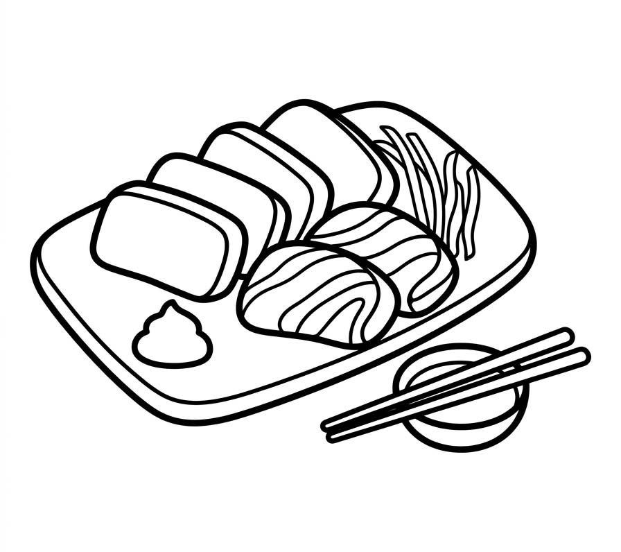 無料で印刷可能 刺身 描く ぬりえ