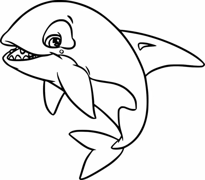 無料で印刷可能 シャチ 描く ぬりえ