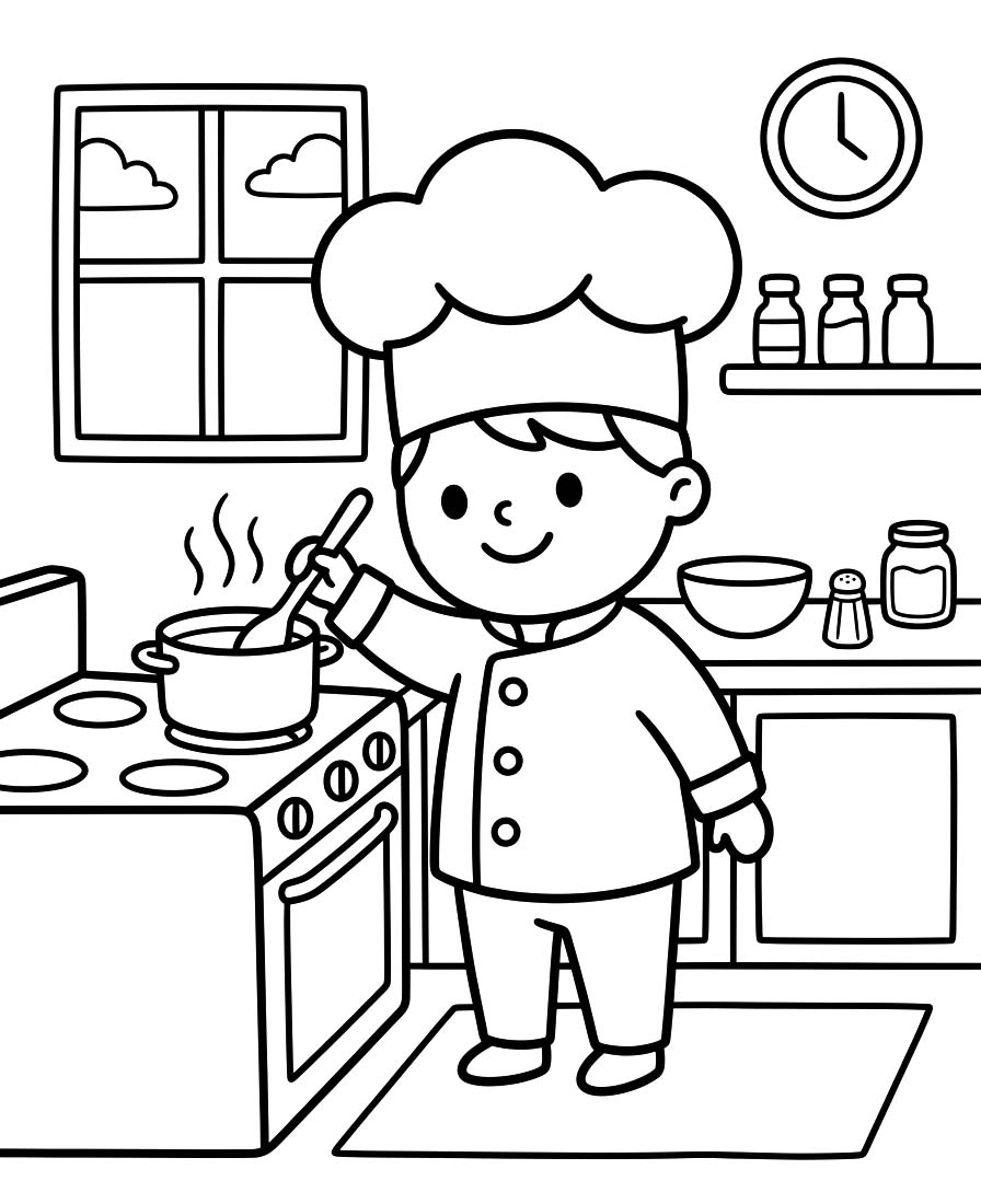 無料で印刷可能 シェフ ぬりえ