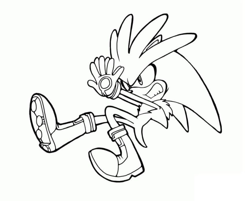 無料で印刷可能 シルバー・ザ・ヘッジホッグ ぬりえ