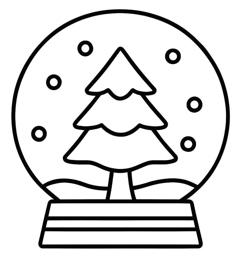 無料で印刷可能 スノーグローブ 描く ぬりえ