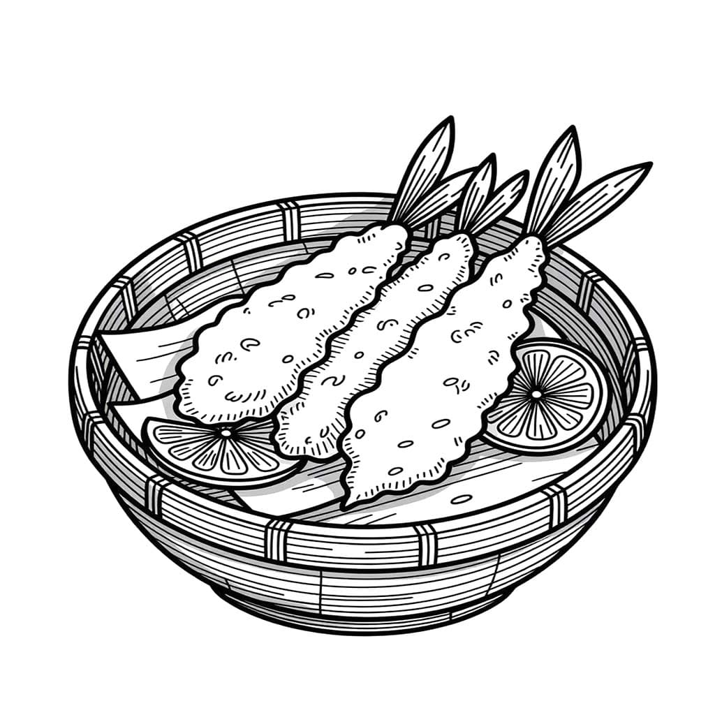 無料で印刷可能  天ぷら ぬりえ