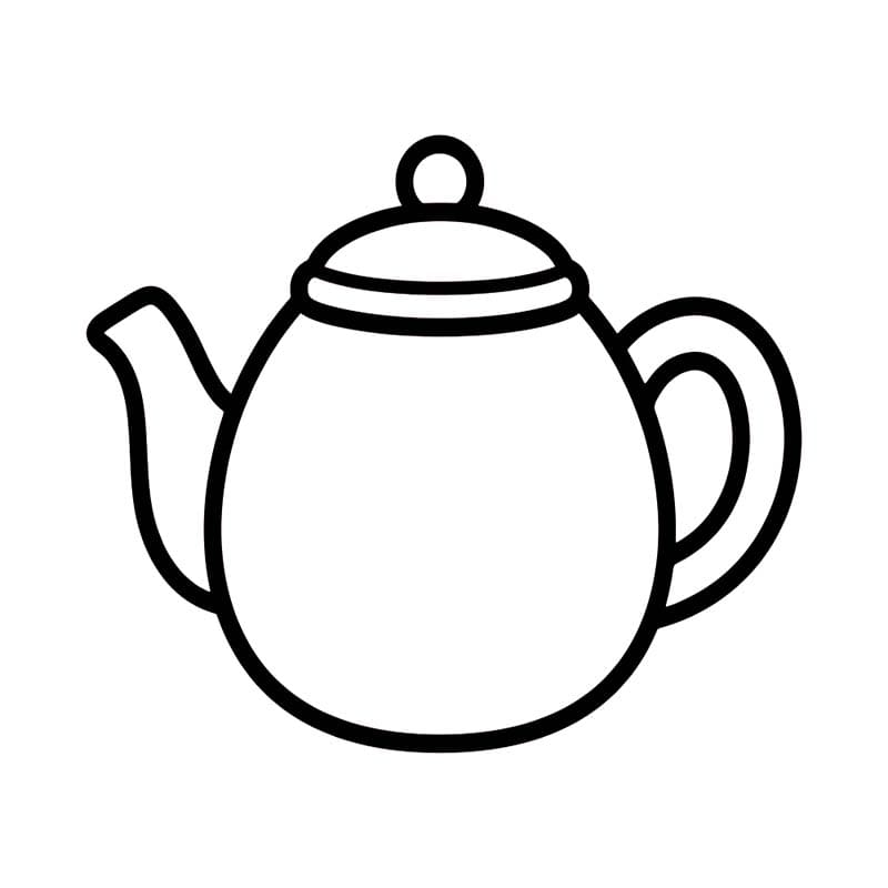 無料で印刷可能 ティーポット ぬりえ