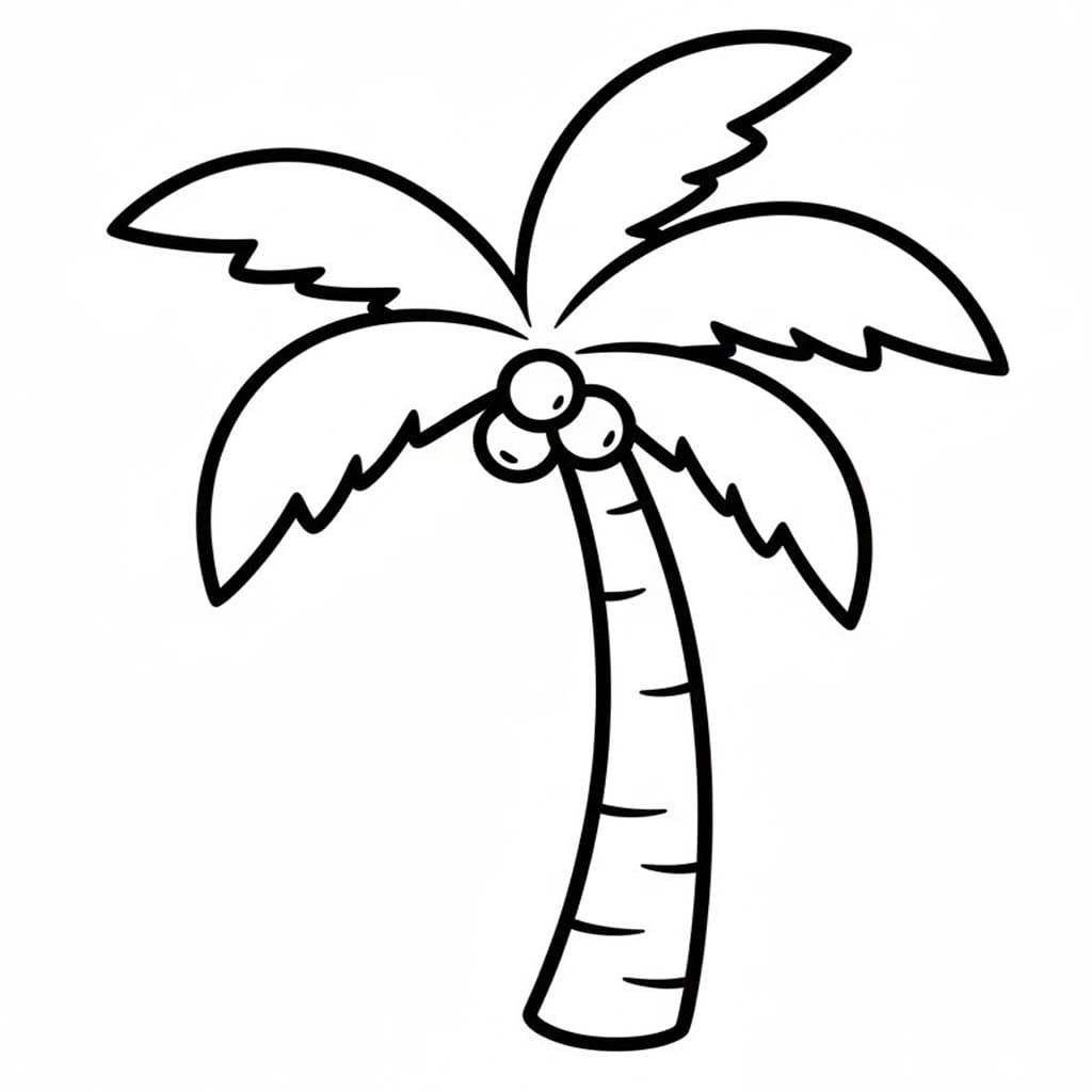 無料で印刷可能 ヤシの木 ぬりえ