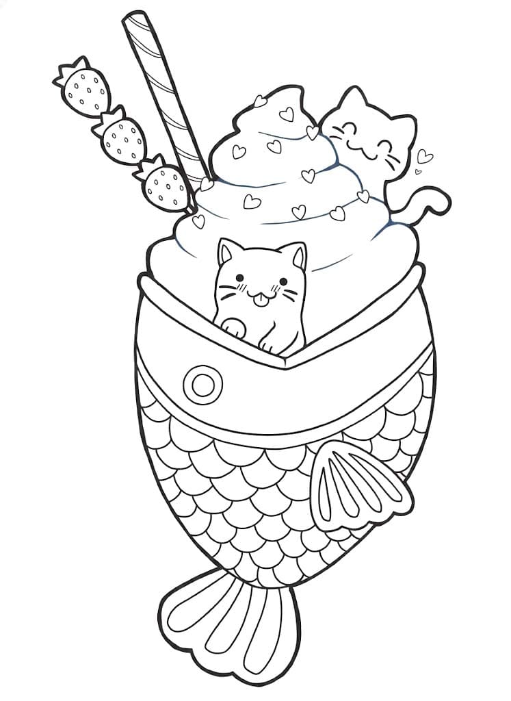 無料で印刷可能 たい焼き描く ぬりえ