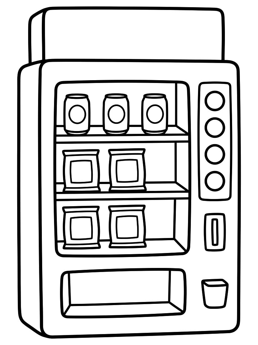 自動販売機 ぬりえ ぬりえ