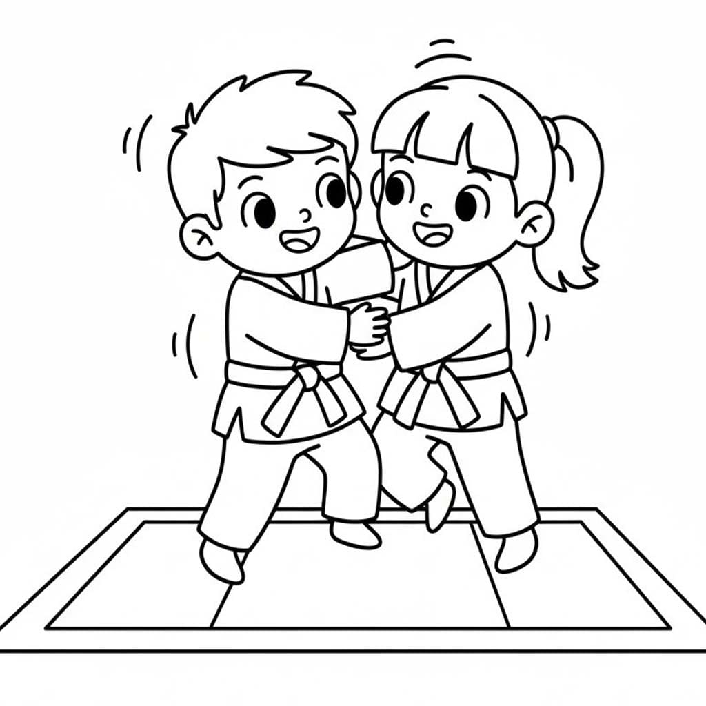 無料で 柔道 描く ぬりえ