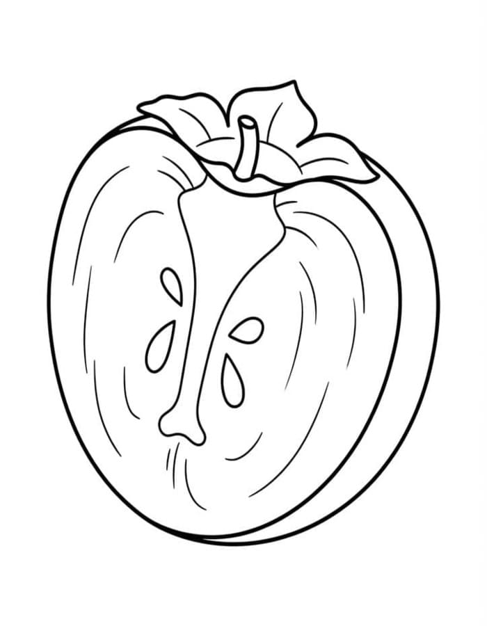 無料で 柿の実 描く ぬりえ