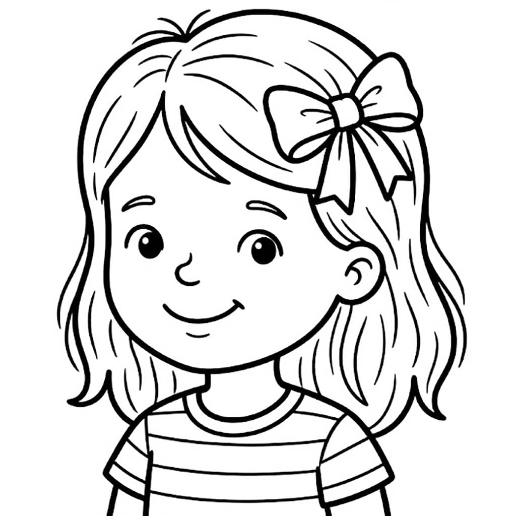 無料で 髪の弓 ぬりえ