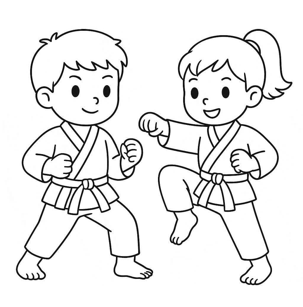 無料で 空手 描く ぬりえ