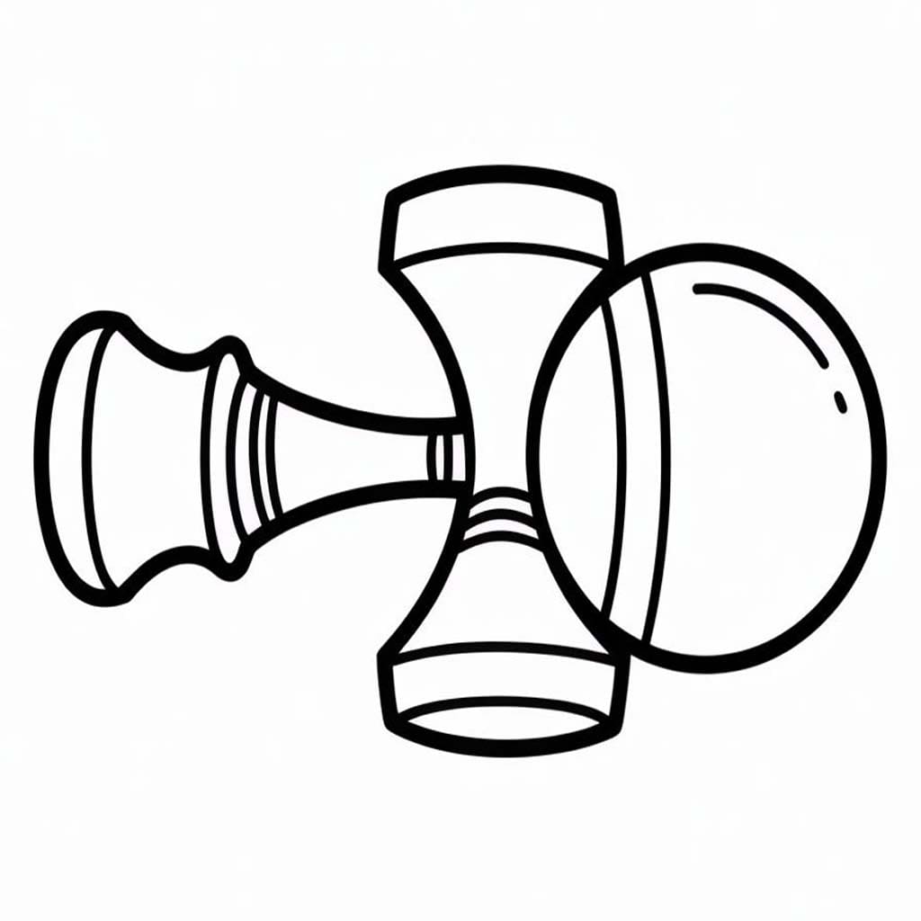 無料で けん玉 ぬりえ