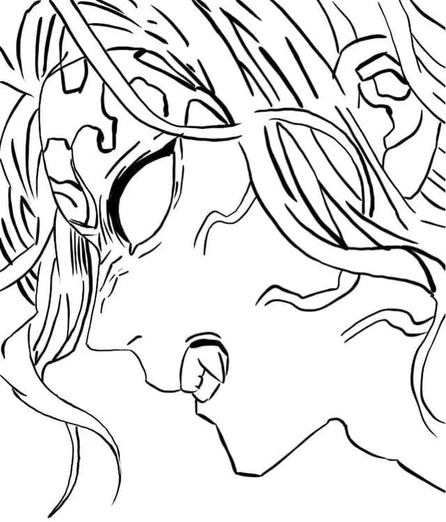 無料で 鬼舞辻無惨 ぬりえ