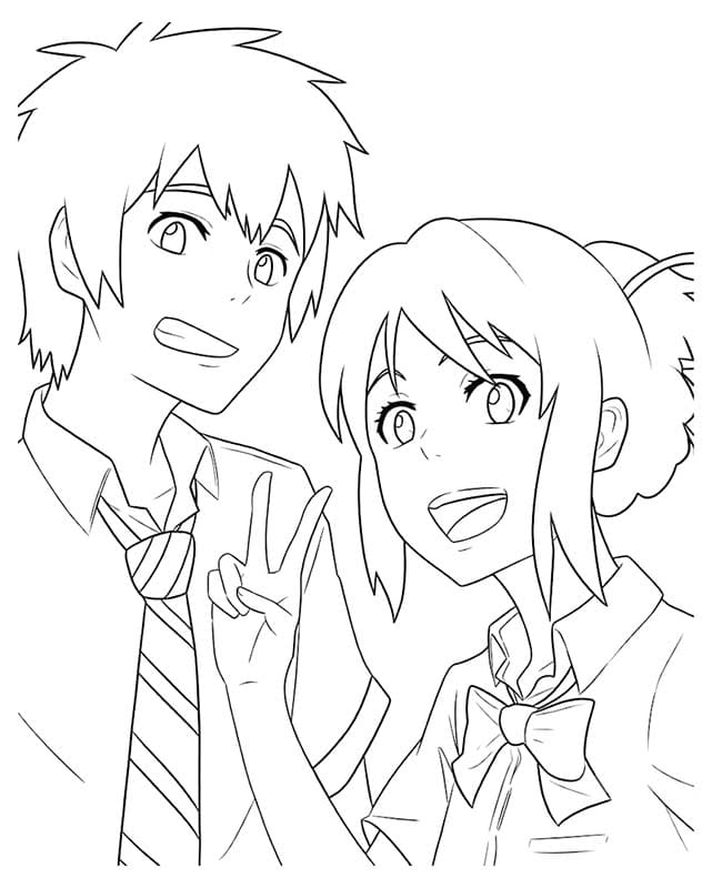 無料で 君の名は。描く ぬりえ