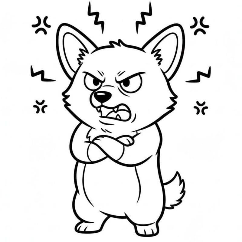 無料で コーギー 描く ぬりえ