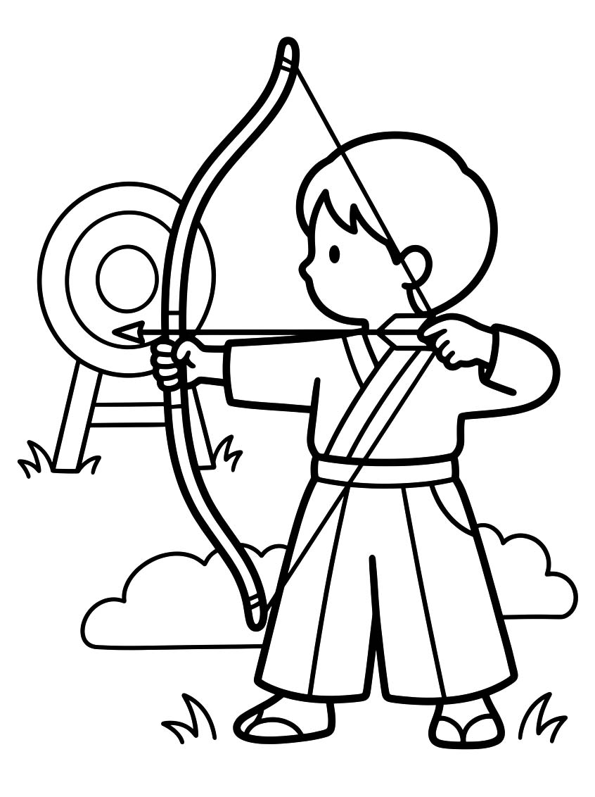 弓道 ぬりえ ぬりえ