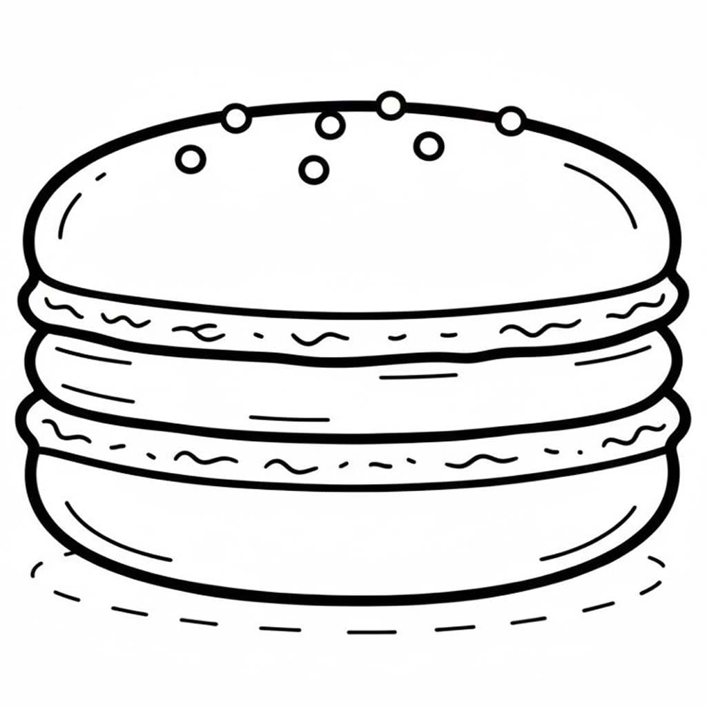 無料で マカロン 描く ぬりえ