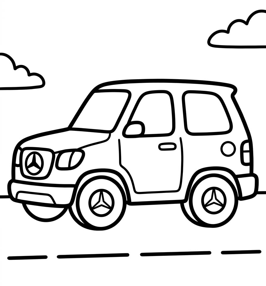 無料で メルセデス 描く ぬりえ