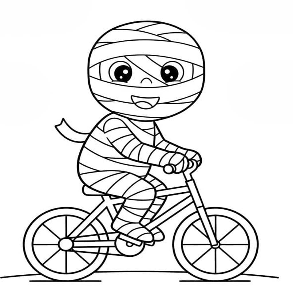 無料で ミイラ 描く ぬりえ