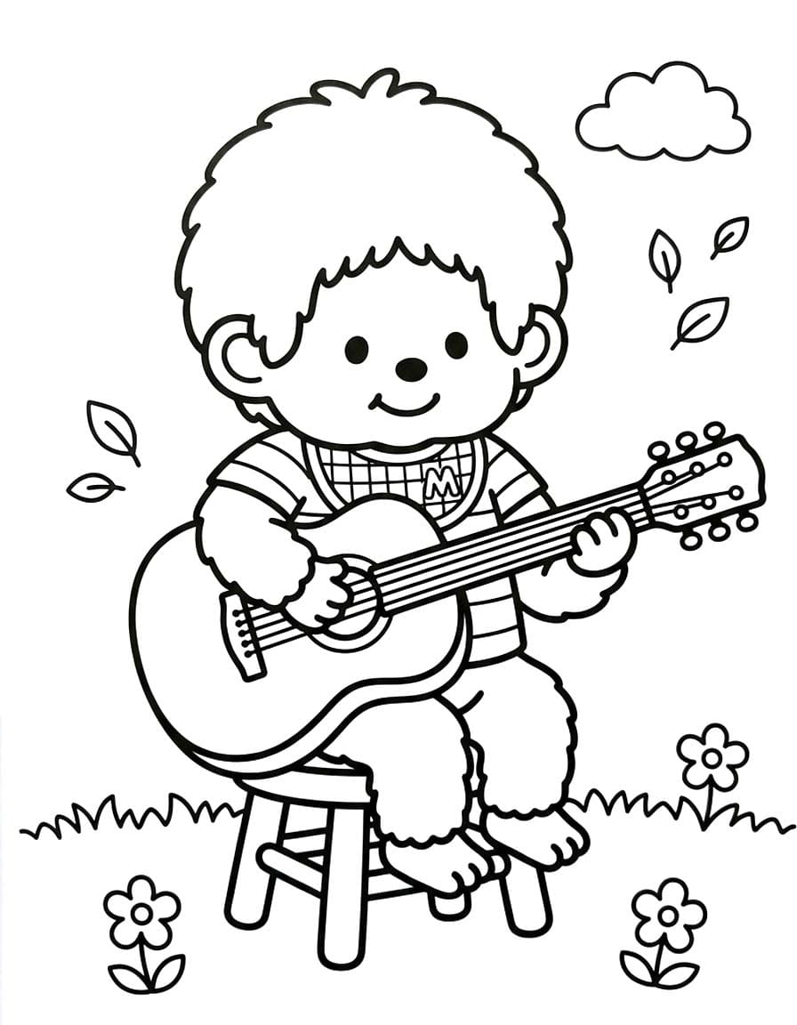 無料で モンチッチ ぬりえ