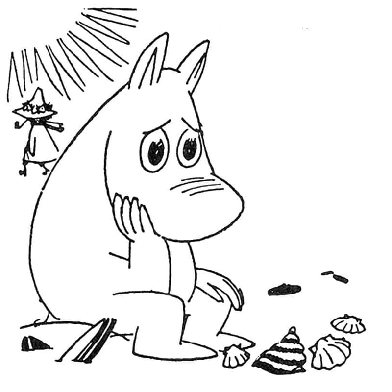 無料で ムーミン 描く ぬりえ