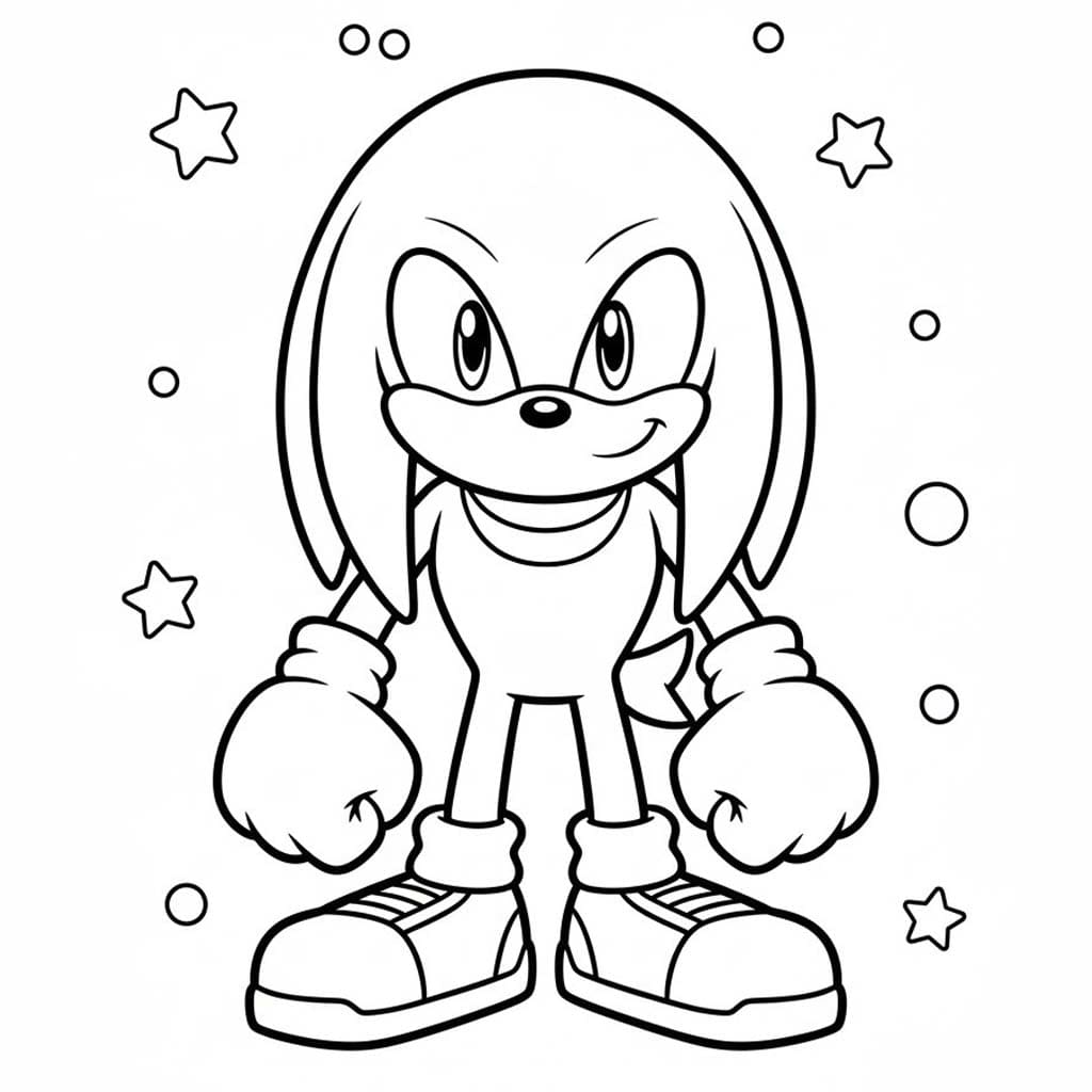 無料で ナックルズ 描く ぬりえ