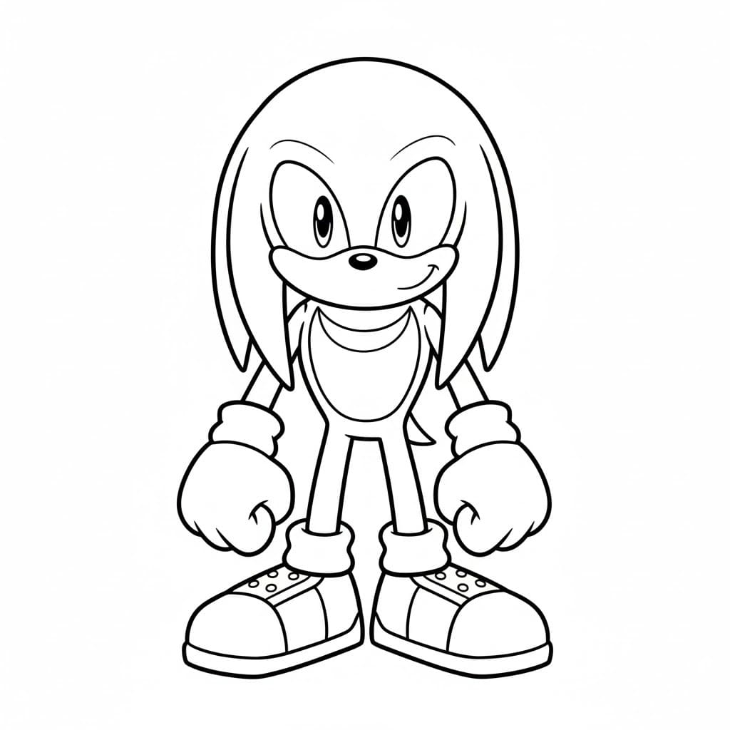 無料で ナックルズ ぬりえ