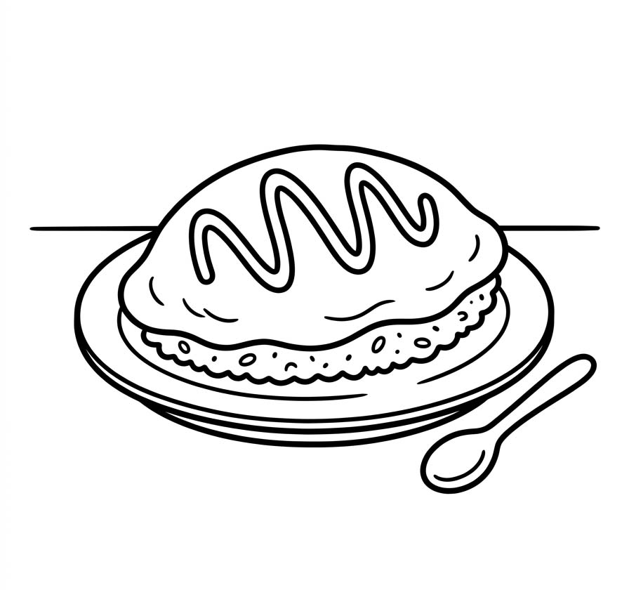 無料で オムライス ぬりえ