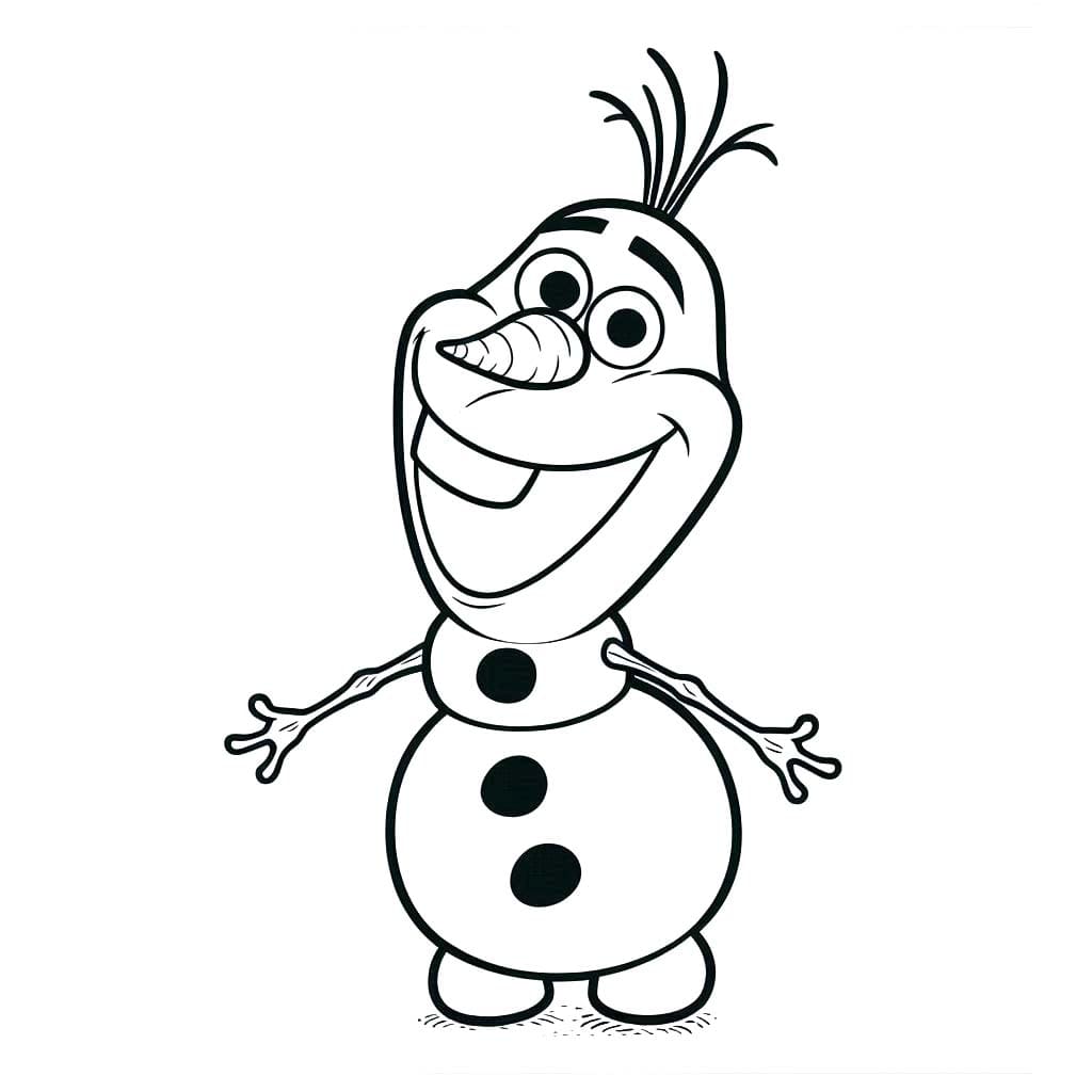 オラフ ぬりえ ぬりえ