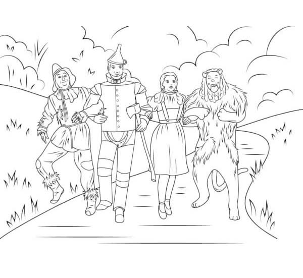 無料で オズの魔法使い 描く ぬりえ