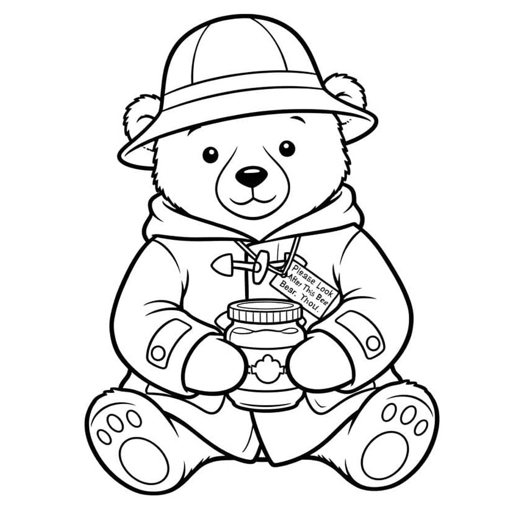 無料で パディントン 描く ぬりえ