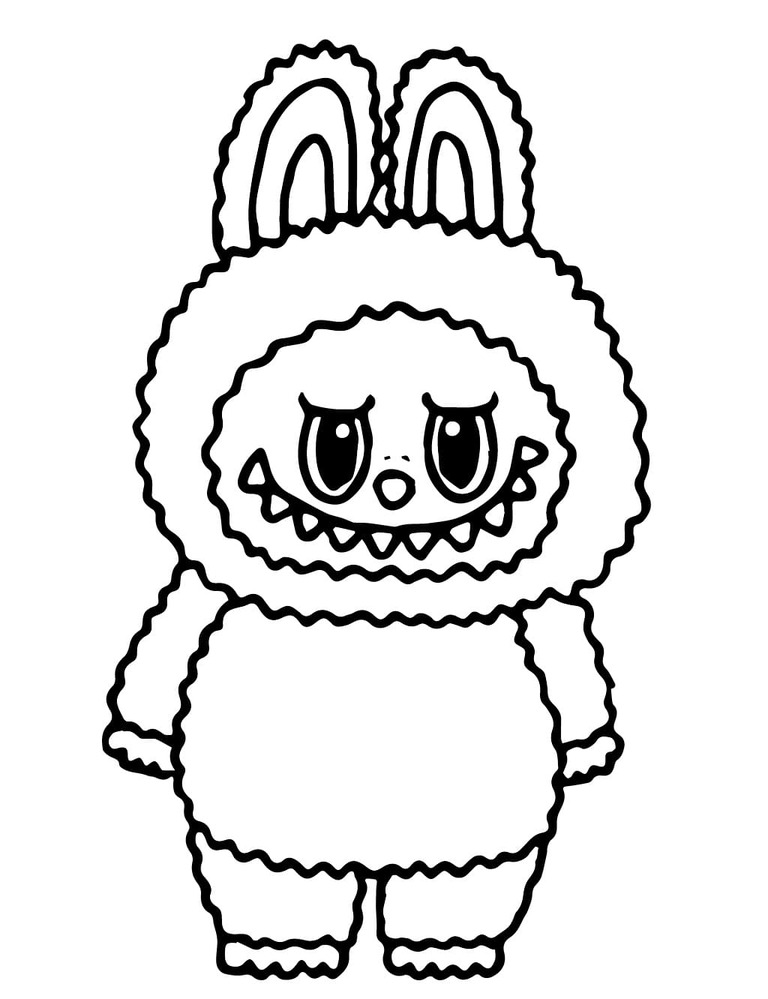 ラブブ ぬりえ ぬりえ