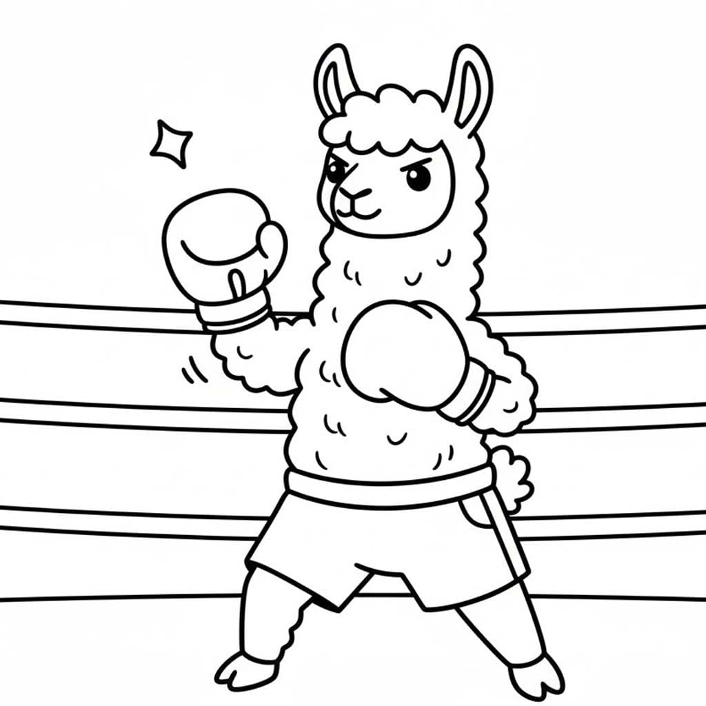 無料で ラマ 描く ぬりえ