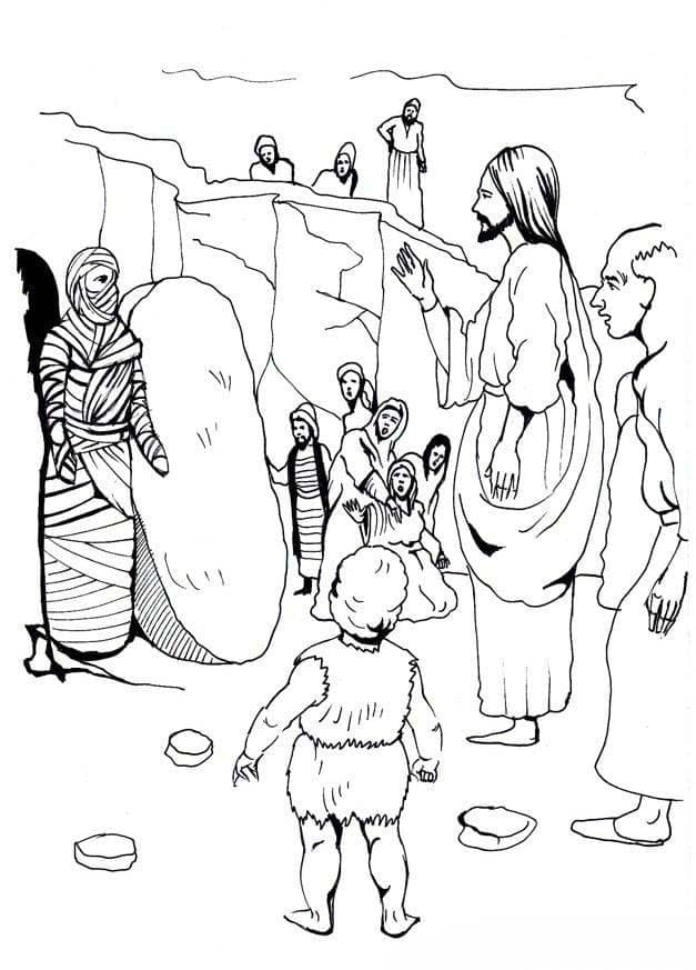 無料で ラザロ ぬりえ