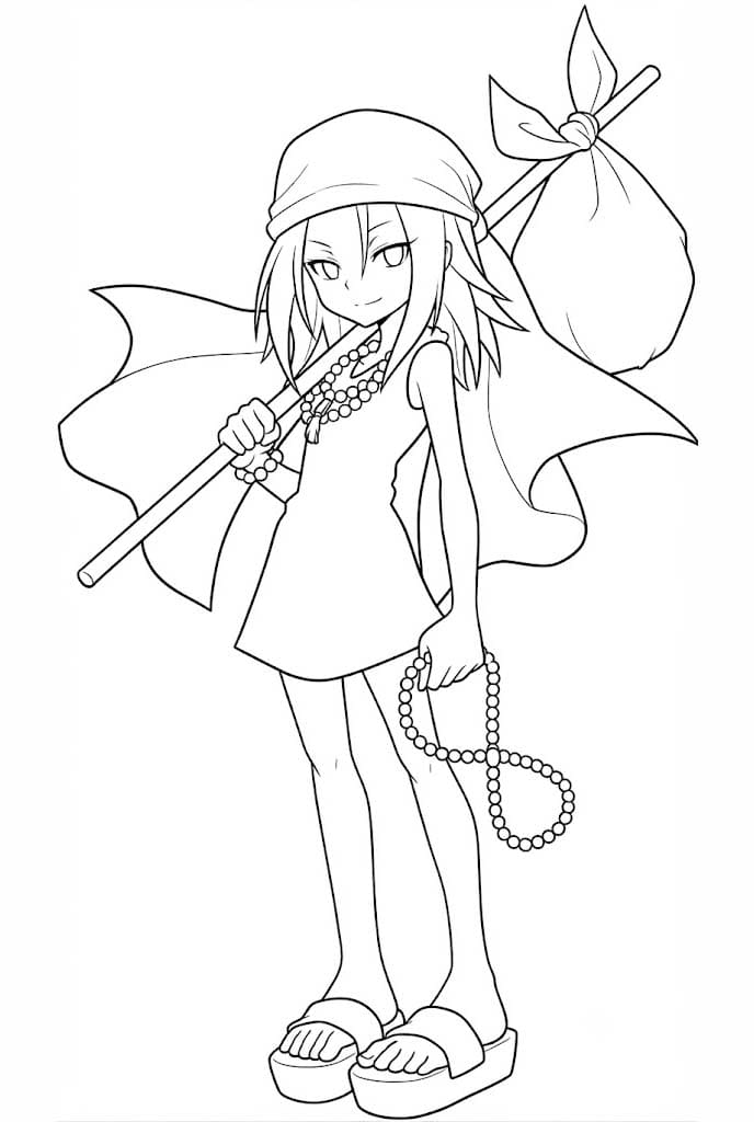 無料で シャーマンキング 描く ぬりえ