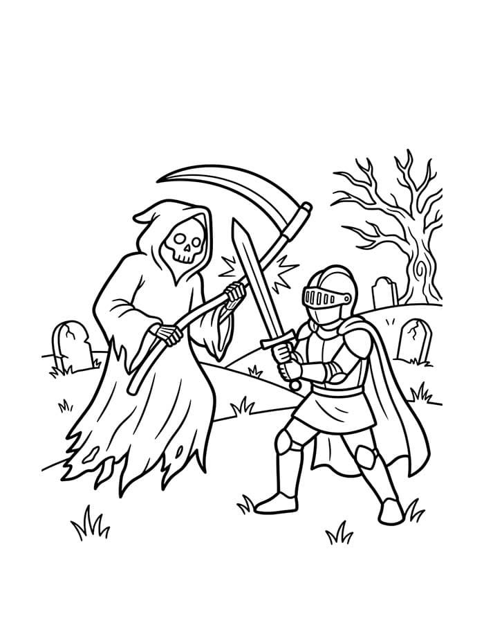 無料で 死神 描く ぬりえ