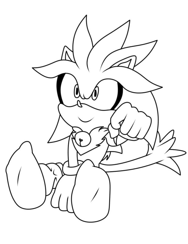 無料で シルバー・ザ・ヘッジホッグ 描く ぬりえ